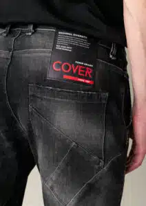 Cover Ανδρικό Jean Παντελόνι 3D Loose Skinny Ελαστικό Μαύρο - NAMOS K2475
