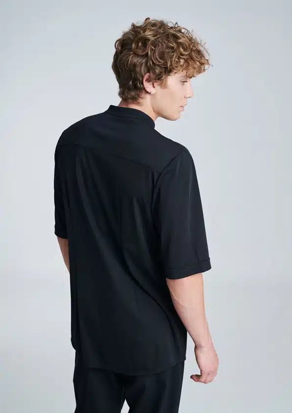 P/COC Ανδρικό T-shirt με Mao Γιακά Μαύρο - P-1528-Black
