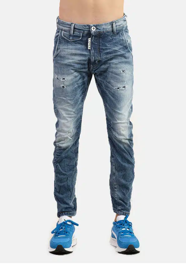 Cover Ανδρικό Jean Παντελόνι 3D Loose Ελαστικό Μπλε - CAPRICE M3698-24