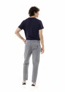 Cover Ανδρικό Υφασμάτινο Παντελόνι Chino με Πιέτες Γκρι - LUCA-T0093-26