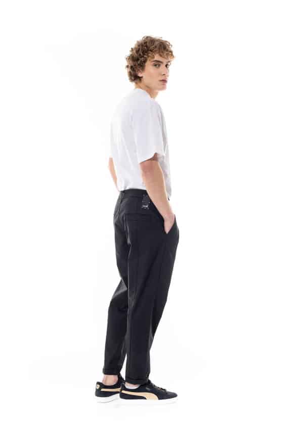 Cover Ανδρικό Υφασμάτινο Παντελόνι με Πιέτες Μαύρο - WILLY H0101-26 - BLACK