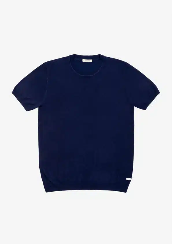 Gianni Lupo Ανδρικό Πλεκτό Basic T-shirt Μπλε - GL510S-BLUE