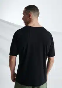 P/COC Ανδρικό T-shirt με Στρογγυλή Λαιμόκοψη Μαύρο - P-1669-BLACK