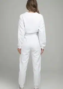 SikSilk Γυναικείο Crop Top Φούτερ Λευκό - SikSilk - HOODIE WHITE
