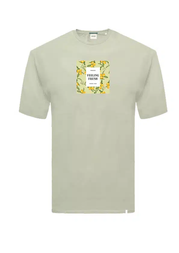 Rebase Ανδρικό T-shirt με Στάμπα Λαδί - 231.RTS.026-OLIVE