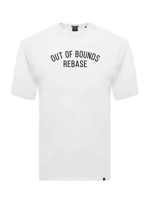 Rebase Ανδρικό T-shirt με Στάμπα Λευκό - 231.RTS.028-WHITE
