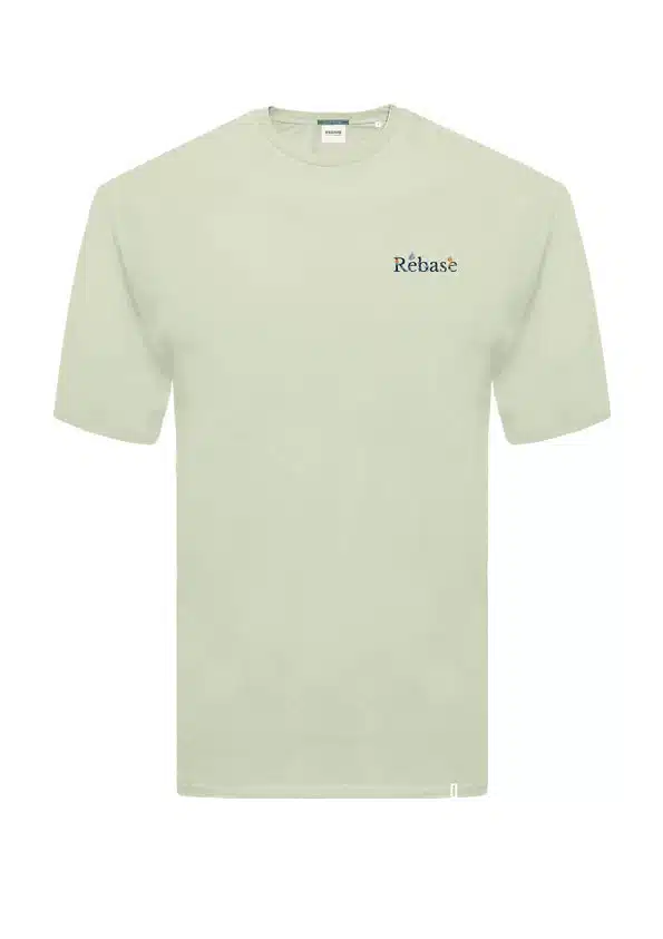 Rebase Ανδρικό T-shirt με Στάμπα Μέντα - 231.RTS.036-MINT