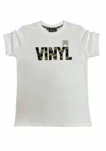 Vinyl Ανδρικό T-shirt με Στάμπα Λευκό - 96485-02