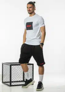 Henry Clothing Ανδρικό T-shirt με Στάμπα στο Μπροστινό Μέρος Λευκό - 3-423-WHITE