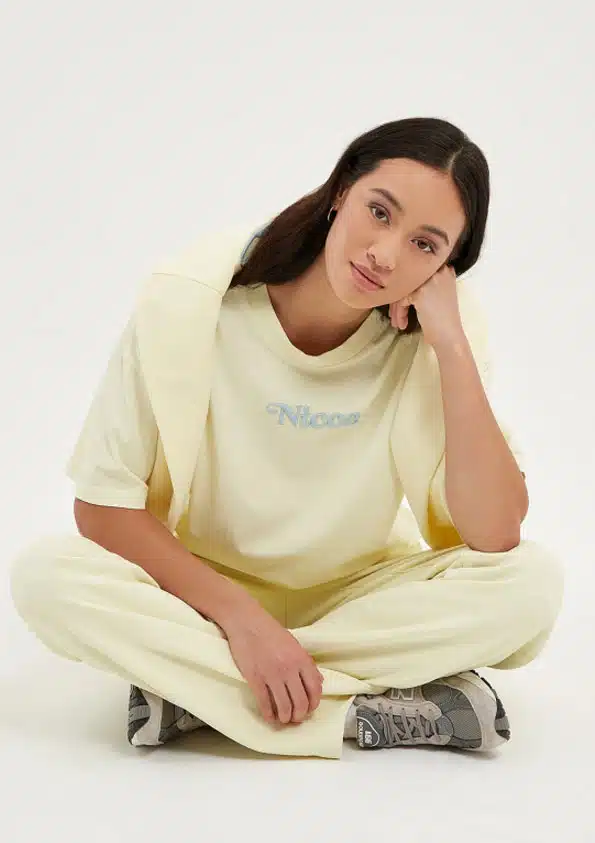 Nicce Γυναικείο T-shirt Mera Απαλό Κίτρινο - 0286-K025-0372