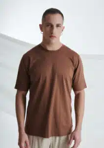 P/COC Ανδρικό T-shirt με Στρογγυλή Λαιμόκοψη Καφέ - P-1670-BROWN