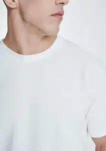 P/COC Ανδρικό Κοντομάνικο Μπλουζάκι Πετσετέ με Στρογγυλή Λαιμόκοψη Λευκό - P-1636-OFF WHITE
