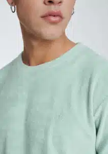 P/COC Ανδρικό Κοντομάνικο Μπλουζάκι Πετσετέ με Στρογγυλή Λαιμόκοψη Μέντα - P-1636-MINT