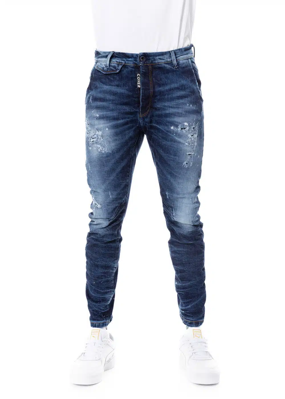 Cover Ανδρικό Jean Παντελόνι 3D Loose Ελαστικό Μπλε - CAPRICE M3498-27