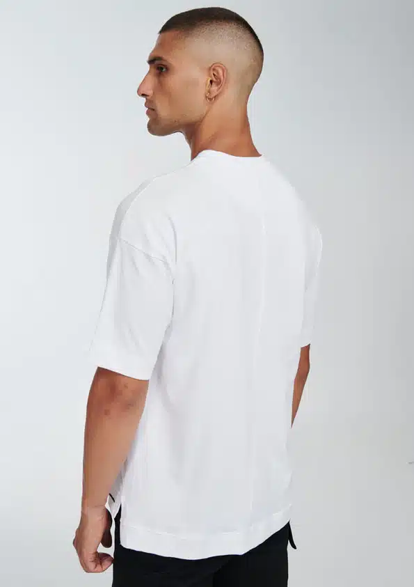 P/COC Ανδρική Μπλούζα με Κρυφές Ραφές Λευκό - P-1719-WHITE