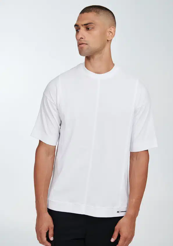 P/COC Ανδρική Μπλούζα με Κρυφές Ραφές Λευκό - P-1719-WHITE