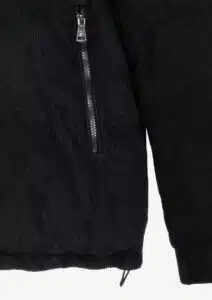 Gianni Lupo Ανδρικό Μπουφάν Κοτλέ με Φερμουάρ στις Τσέπες και Κουκούλα Μαύρο - GL268R-BLACK