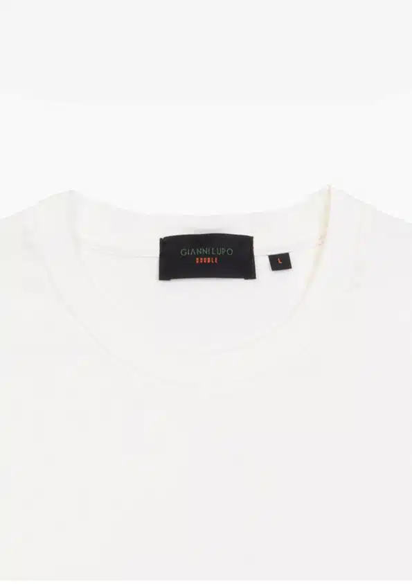 GIANNI LUPO Ανδρικό T-Shirt με Στρογγυλή Λαιμόκοψη και Λογότυπο στο Μπροστινό Μέρος Λευκό - GLW505L-WHITE