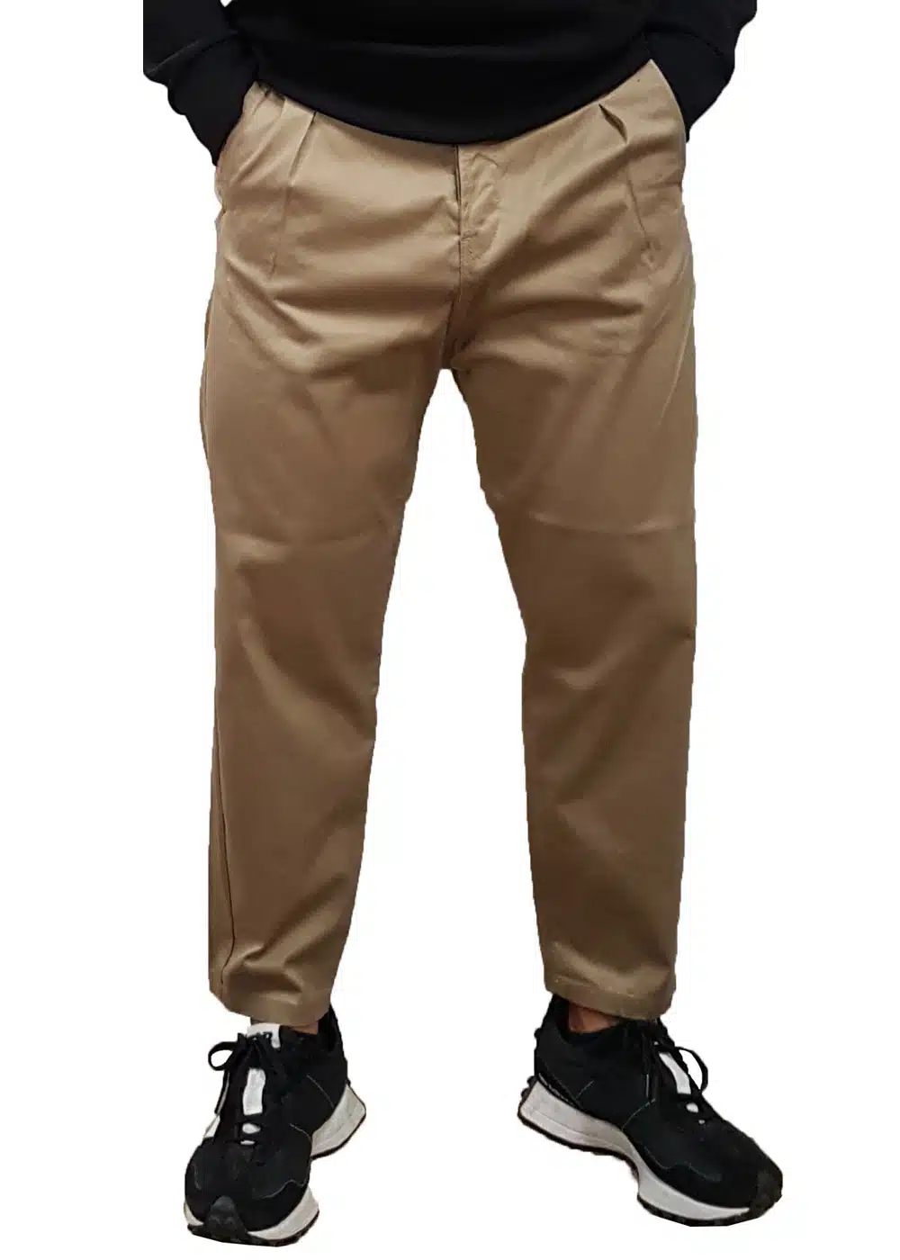 Cover Ανδρικό Υφασμάτινο Παντελόνι Chino με Πιέτες Μπεζ - STAR-M0102-27-BEIGE