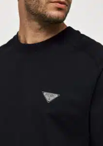 P/COC Ανδρικό Κοντομάνικο Μπλουζάκι με Στρογγυλή Λαιμόκοψη και Τύπωμα Μαύρο - P-1894-BLACK