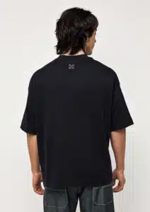 P/COC Ανδρικό Κοντομάνικο Μπλουζάκι με Στρογγυλή Λαιμόκοψη και Τύπωμα Μαύρο - P-1895-BLACK