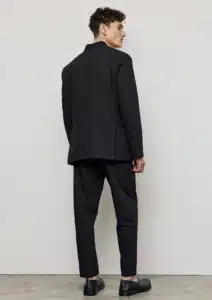 P/COC Ανδρικό Σακάκι Κουστουμιού χωρίς Πέτο Μαύρο - P-1813-BLACK