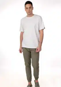 Rebase Ανδρικό T-shirt Βαμβακερό Λευκό - 241-RTS-296-WHITE