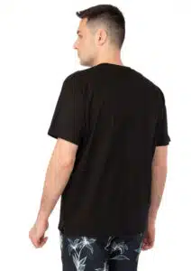 Rebase Ανδρικό T-shirt Βαμβακερό Μαύρο - 241-RTS-296-BLACK